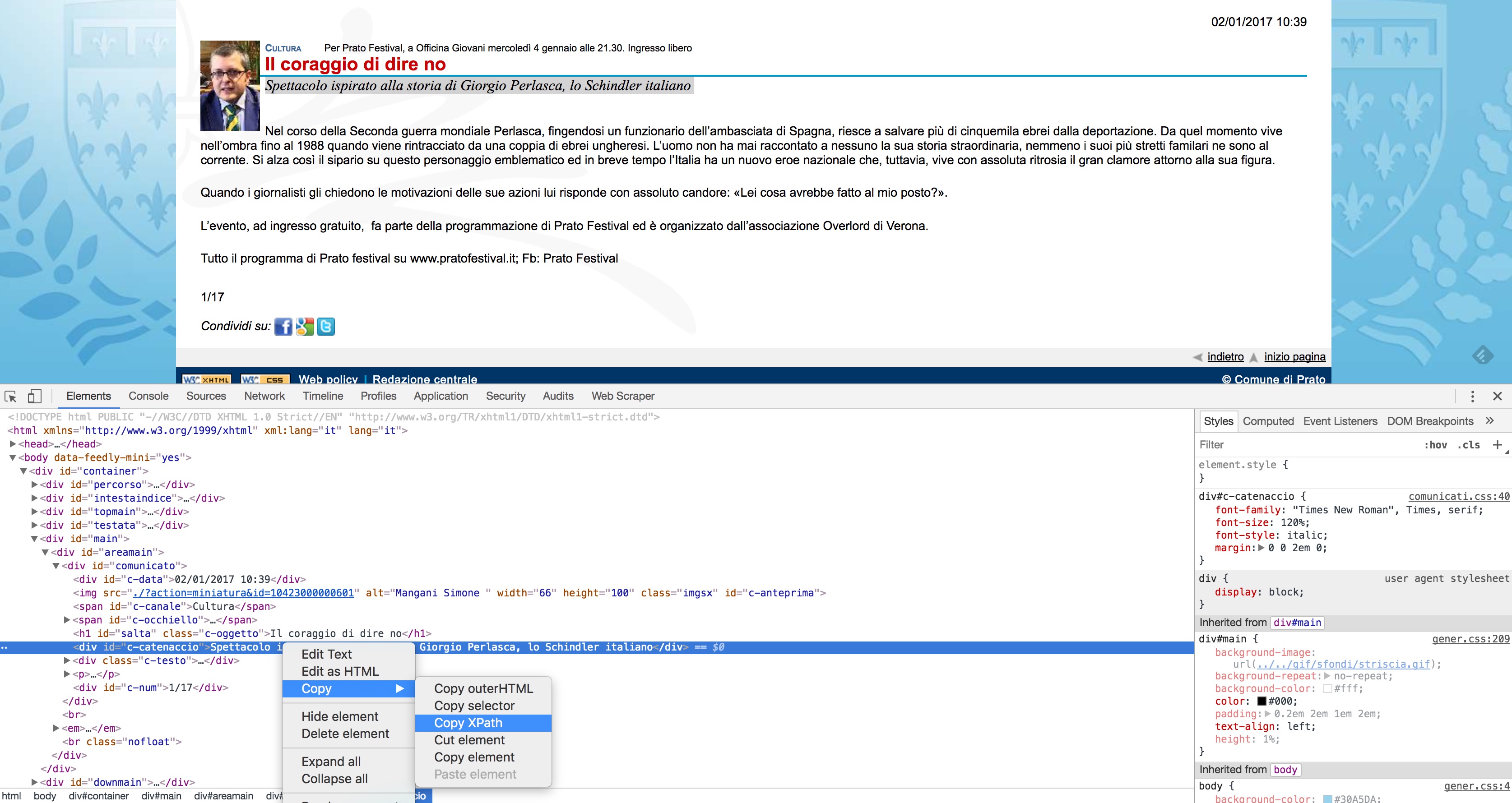 come trovare Xpath con Chrome
