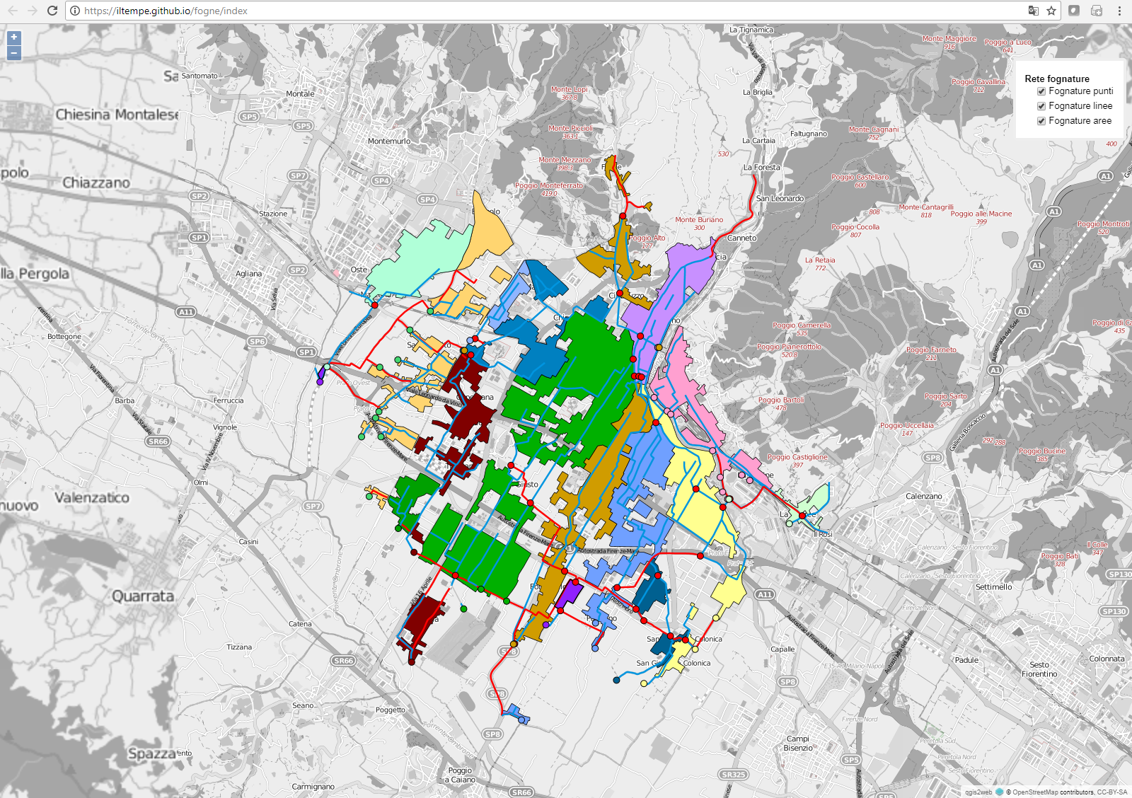 mappa "immagine "rete fognaria