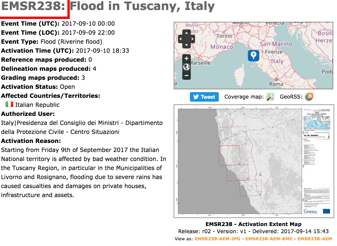 il tag dell'emergenza